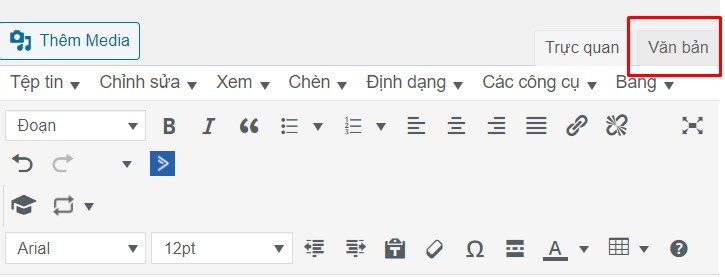 chuyển sang tab văn bản