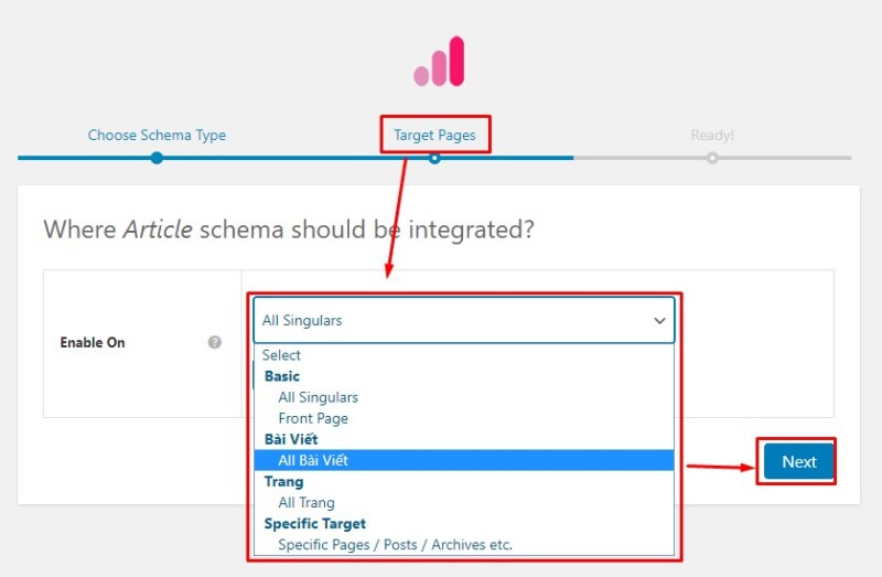 Thiết lập phạm vi cho schema