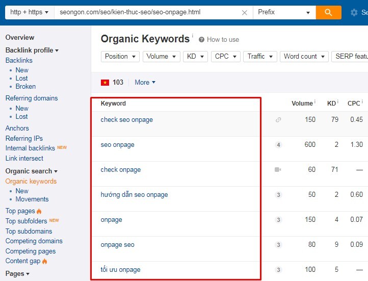 Ahrefs hỗ trợ nghiên cứu từ khóa mở rộng