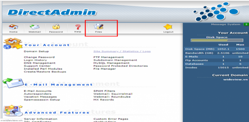 .htaccess với host directAdmin