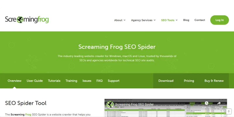 Tool kiểm tra website ScreamingFrog